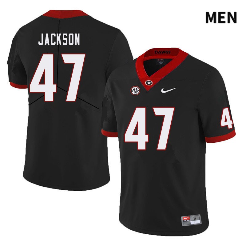 Georgia Bulldogs Men's Dan Jackson #47 Black Stitched College UGA Football Jersey 23IA010MF